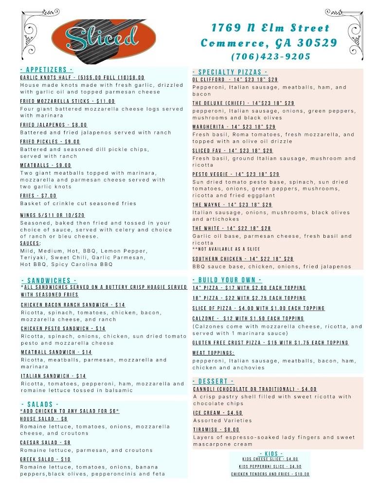 Sliced on Elm Menu image 1