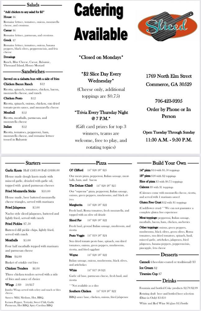 Sliced on Elm Menu image 4